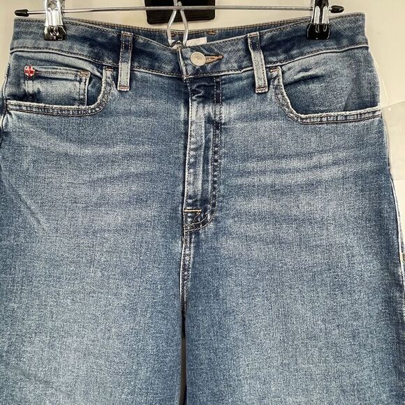 Hudson Blue Nyree Farrah Ultra High Rise Bootcup Crop Demin Jeans Size 28 - Picture 2 of 10